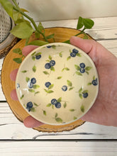 Load image into Gallery viewer, #038 - Blueberry patterned Ring / trinket dish with pink rim
