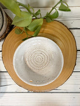 Load image into Gallery viewer, #048 - White speckled Herb Stripper / Garlic grater / dipping oil dish
