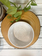 Load image into Gallery viewer, #050 - White speckled Herb Stripper / Garlic grater / dipping oil dish
