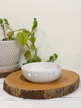 Load image into Gallery viewer, #049 - White speckled Herb Stripper / Garlic grater / dipping oil dish

