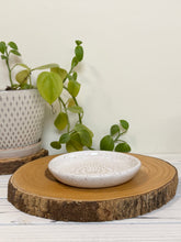Load image into Gallery viewer, #045 - Speckled White Garlic grater / dipping oil dish
