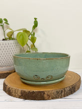 Load image into Gallery viewer, #053 - Antique green berry bowl with dish
