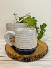 Load image into Gallery viewer, #005 - 16 oz. White and black speckled, ridged mug
