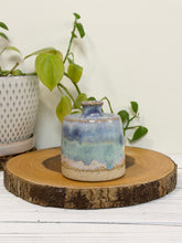 Load image into Gallery viewer, #004 - Small blue/purple and turquoise Bud vase
