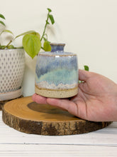 Load image into Gallery viewer, #004 - Small blue/purple and turquoise Bud vase
