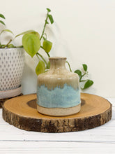 Load image into Gallery viewer, #007 - Beige and turquoise Bud vase
