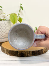 Load image into Gallery viewer, #014 - 12 oz. Purple/blue and turquoise mug white inside
