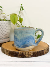 Load image into Gallery viewer, #017 - 14 oz. Turquoise and blue mug white inside
