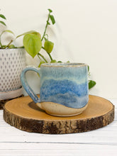 Load image into Gallery viewer, #017 - 14 oz. Turquoise and blue mug white inside
