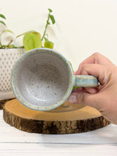 Load image into Gallery viewer, #018 - 14 oz. Goose mug with Turquoise and blue glaze, white inside
