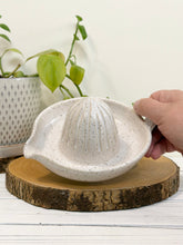 Load image into Gallery viewer, #022 - Manual citrus juicer white speckled
