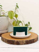 Load image into Gallery viewer, #027 - White speckled sponge holder
