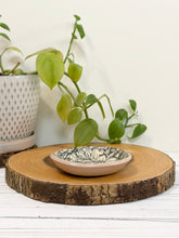 Load image into Gallery viewer, #035 - Daisy patterned Ring / trinket dish with pink rim

