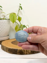 Load image into Gallery viewer, #036 - Yellow flower Calming stone with blue rim
