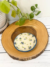 Load image into Gallery viewer, #033 - Blueberry patterned Ring / trinket dish with blue rim
