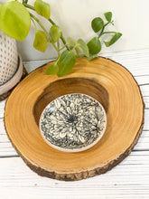 Load image into Gallery viewer, #034 - Daisy patterned Ring / trinket dish with pink rim

