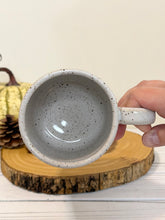 Load image into Gallery viewer, #008 - 16 oz. “I love fall most of all” white speckled mug
