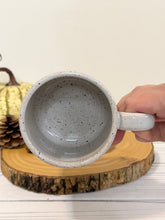 Load image into Gallery viewer, #011 - 16 oz. Pumpkin design on white speckled mug
