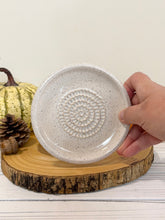 Load image into Gallery viewer, #020 - Speckled White Garlic grater / dipping oil dish

