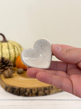 Load image into Gallery viewer, #038 - Heart shaped, white speckled Calming stone
