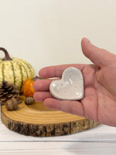 Load image into Gallery viewer, #038 - Heart shaped, white speckled Calming stone
