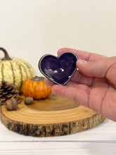 Load image into Gallery viewer, #039 - Heart shaped, dark purple Calming stone
