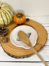 Load image into Gallery viewer, #019 -  Butterfly on white speckled Spoon rest
