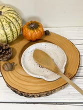 Load image into Gallery viewer, #015 - “Gobble till you wobble” on white speckled Spoon rest
