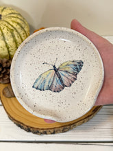 Load image into Gallery viewer, #019 -  Butterfly on white speckled Spoon rest
