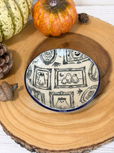 Load image into Gallery viewer, #047 - Ghost patterned Ring / trinket dish with purple rim
