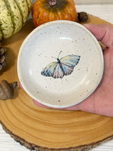 Load image into Gallery viewer, #062 -  Butterfly patterned white specked Ring / trinket dish
