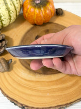 Load image into Gallery viewer, #050 -  Skeleton patterned Ring / trinket dish with purple rim
