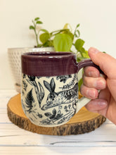 Load image into Gallery viewer, #012 - 14 oz. Bunny mug with purple rim
