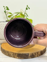 Load image into Gallery viewer, #002- 14 oz. Floral bouquet patterned mug with purple rim *See notes
