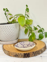 Load image into Gallery viewer, #014 -  Purple floral patterned Ring / trinket dish

