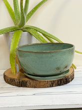 Load image into Gallery viewer, #029 - Antiqued green berry bowl with dish
