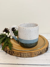 Load image into Gallery viewer, #001 - 14 oz. White and blue speckled mug
