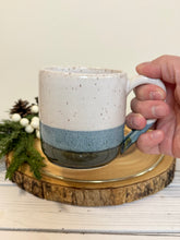 Load image into Gallery viewer, #001 - 14 oz. White and blue speckled mug
