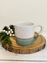 Load image into Gallery viewer, #002 - 14 oz. White and green speckled mug
