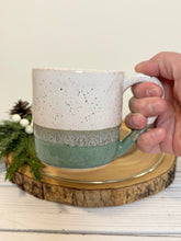 Load image into Gallery viewer, #002 - 14 oz. White and green speckled mug
